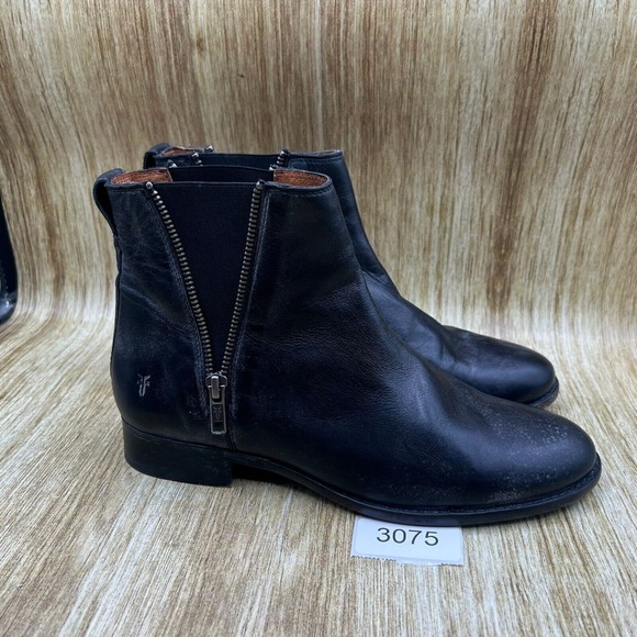 Frye Carly Zip Chelsea Boots Women's Size 9 EU 39.5 Leather Shoes Ankle Booties - Picture 10 of 10